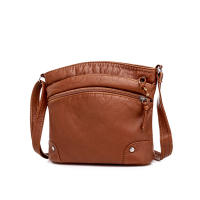 Bolso de Hombro de Cuero PU Suave para Mujer Estilo Retro Bolso Bandolera de Doble Cremallera Gran Capacidad Bolso Diario - details 12