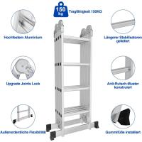 Escalera Telescópica de Aluminio de 5m Portátil, Desmontable, Antideslizante, Extensible, Multiusos, Carga de 150kg Mejoras del Hogar y Herramientas - details 85