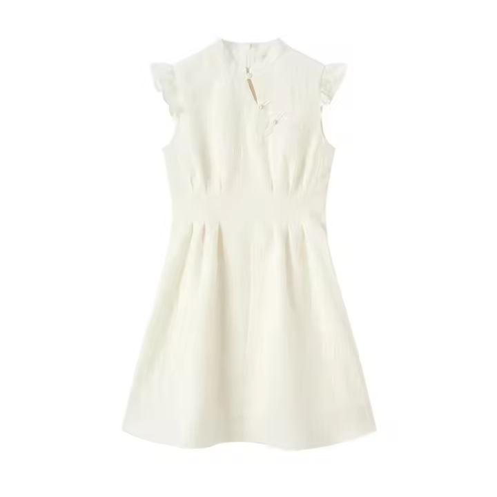 Vestido Semir para mujer, mangas cortas con cierre de botón, novedad de verano en 2025, minifalda con textura fresca - 1