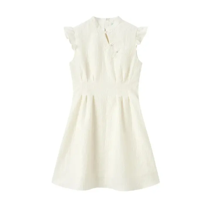 Vestido Semir para mujer, mangas cortas con cierre de botón, novedad de verano en 2025, minifalda con textura fresca - 1