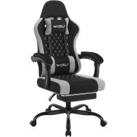 Silla de Juego Ergonómica Oficina con Soporte Lumbar Masaje y Reposapiés Extraible - details 8