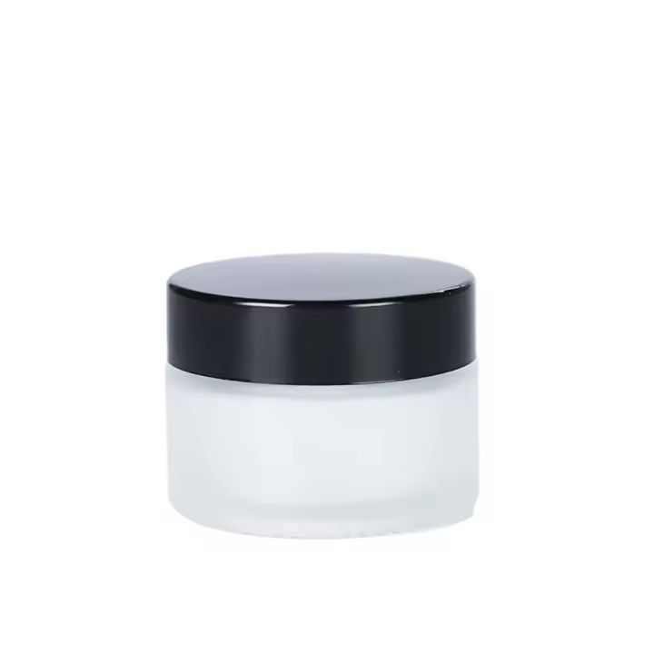 Latas de 5-50g, tarro de crema de vidrio esmerilado, botellas vacías de crema facial plateada/dorada/negra/blanca, sombra de ojos, bálsamo labial, tarro de maquillaje de viaje - 1