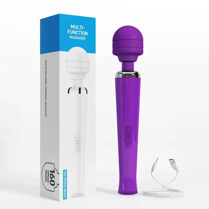 Potente varita mágica vibradora para mujer, masajeador corporal AV grande, estimulador de clítoris y punto G, carga USB, Juguetes sexuales para adultos para mujer - 1