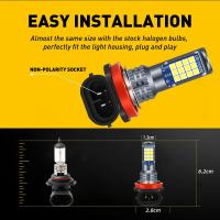 Bombillas LED de Luz de Niebla Dual Color H8 H11 2Pcs H3 H4 H7 3030 24SMD H16 - details 6
