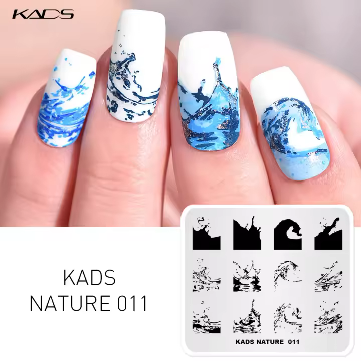 Plantillas de Arte de Uñas KADS para Salones de Belleza Herramientas de Manicura con Diseños de Flores Hojas Oceanos Animales - 1