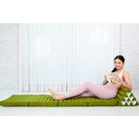 Cómodo Colchón De Suelo con Cojín De Lectura, Futón Japonés, Cama Plegable O Esterilla De Masaje Tailandés, 170 x 53 cm, Azul Claro - details 9
