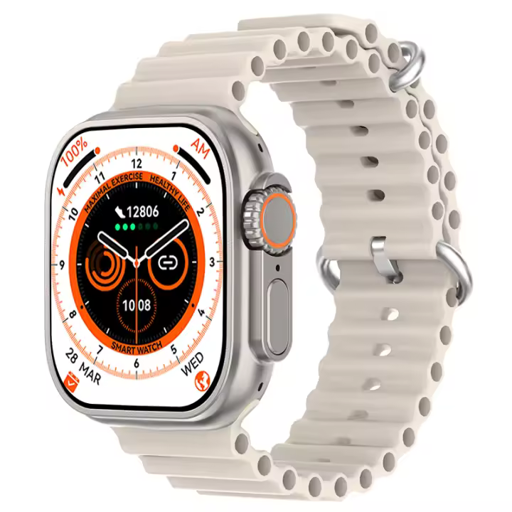 2025 Smart Watch Ultra 49 mm, pantalla grande HD de 2,1", control de acceso NFC, carga inalámbrica, reloj inteligente para hombres y mujeres con responder/hacer llamadas, monitor de salud para frecuencia cardíaca, oxígeno en sangre, sueño, compatible con  - 1