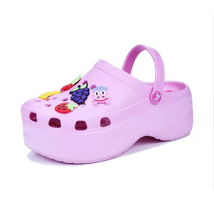 Sandalias clásicas para mujer, zapatillas de jardín rosas, zapatos de playa informales, hogar - 1