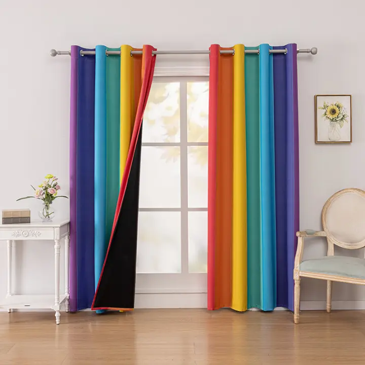 Cortinas Opacas Modernas de salón, 2 Piezas, Aislantes, frío y Calor con Ojales - 1