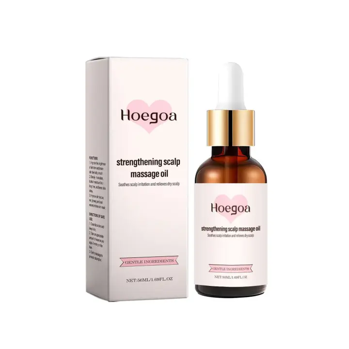 El cuidado del masaje del cuero cabelludo HOEGOA nutre, calma el cuero cabelludo, reduce suavemente el brillo del cabello y es suave. Aceite de romero - 1
