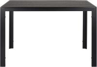 Mesa de comedor Rectangular de aluminio para exteriores, Mesa Grande negra para terraza, Patio trasero, césped, 110x70x73cm - details 0