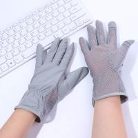 Conducción de malla elástica transpirable seda de hielo guantes de conducción de verano mitones guantes de protección solar con pantalla táctil - details 26