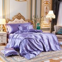 Juego de Ropa de Cama de Color Sólido con Funda de Edredón de Seda de Morera Cubierta de Cama y Funda de Almohada de Lujo en Seda de Satén Tamaño King Queen Double Twin - details 15