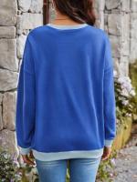 Sudaderas con capucha de manga larga para mujer, abrigos de talla grande, camisas deportivas, Tops, jersey de colores de montaje, Otoño e Invierno - details 4
