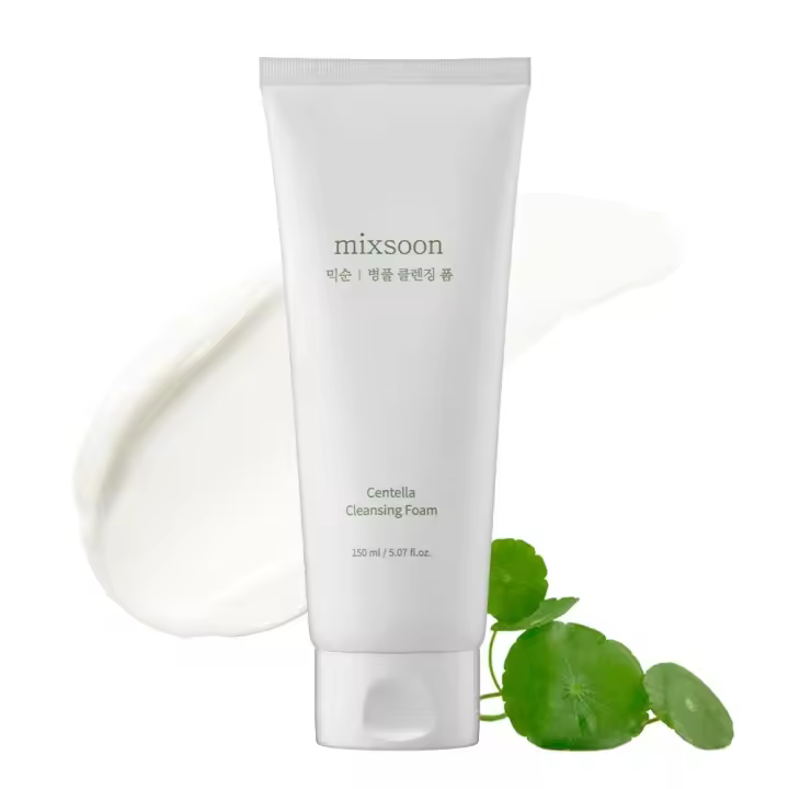 Mixsoon Centella Cleansing Foam 5.07 fl oz/ 150 ml, espuma limpiadora de bajo pH para calmar e hidratar - 1