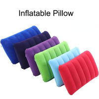 1pc Almohada Inflable de PVC Flocado, Almohada Inflable para Acampar y Senderismo al Aire Libre - details 0