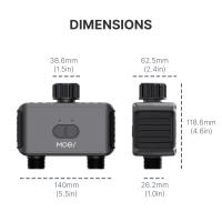 Aspersor de jardín inteligente con Bluetooth, temporizador bidireccional, filtro retardador de lluvia, controlador de riego automático - details 12