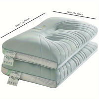 2 paquetes de almohadas cervicales suaves y transpirables en 3D, gris, tejido, relleno de poliéster, funda de poliéster, sin estampado, ligeras (<70 g), solo lavado a mano, para el hogar, sala de estar, dormitorio, residencia de estudiantes - details 5