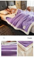 Manta de Invierno Gruesa y Cálida Forro de Cama de Lujo Manta de Sofá Cubierta de Cama Doble para Hogar - details 23
