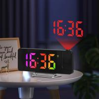 Reloj despertador con proyección de fecha/temperatura, proyector ajustable de brillo 12/24H, reloj de techo, pantalla grande - details 2