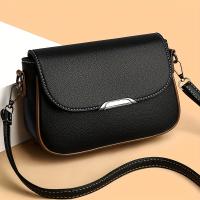 Elegante bolso bandolera de piel sintética, bolso bandolera informal de color sólido con herrajes decorativos, correa desmontable, cierre de cremallera, forro de poliéster, cierre magnético, lavado a mano o limpieza en seco profesional - details 1