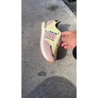 Zapatillas de deporte con plataforma para mujer, zapatos para correr al aire libre vulcanizados cómodos de moda con retazos de cuero informales, - details 7