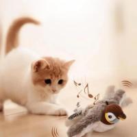 Juguete de Gato Interactivo Pájaro Volador Recargable Se Activada con Toca de Catnip - details 1