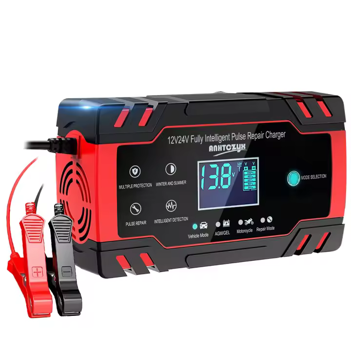 Cargador de Batería Inteligente de Alta Capacidad 15000mAh 12V/24V para Coche y Motocicleta - 1