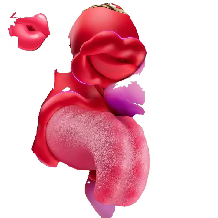 Vibrador de Lengua Suave Realista 3 en 1 Estimulador de Clítoris y Punto G - 1
