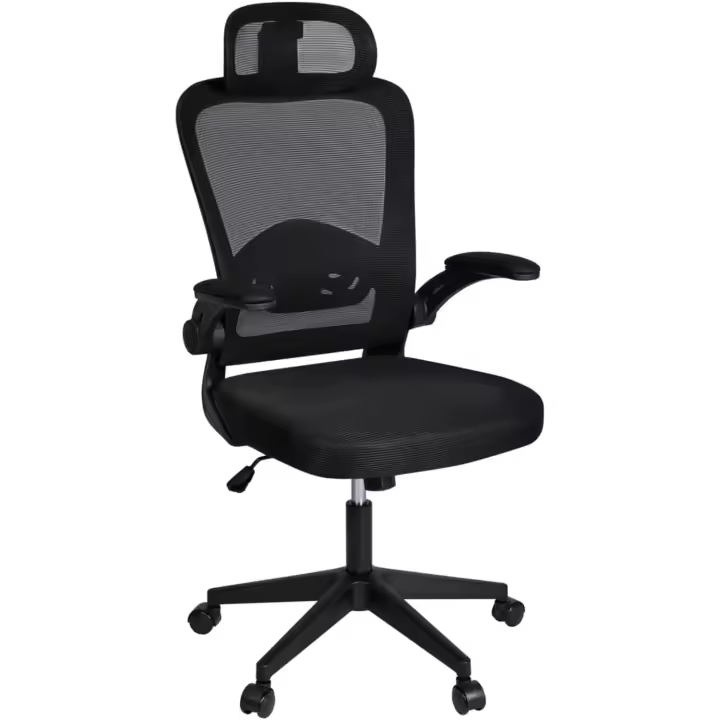 Silla de Oficina Ergonómica Ejecutiva Giratoria con Ruedas Transpirable con Malla Altura Ajustable - 1