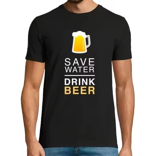 Save Water Drink Beer Camisetas CERVEZA,Pack Regalo Camiseta Personalizada - 1