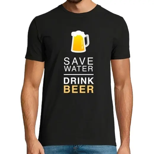Save Water Drink Beer Camisetas CERVEZA,Pack Regalo Camiseta Personalizada - 1