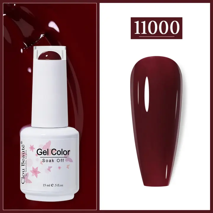 Esmalte de Uñas Clou Beaute Gel en Colores Rosa y Rojo para Serie Semi Permanente Arte de Uñas Top Coat de Lacado de Gel UV - 1
