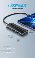 Adaptador multipuerto Hub USB C 8 en 1, concentrador de USB-C con salida HDMI 4K - details 4