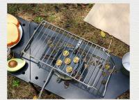 Barbacoa multifuncional plegable hoguera portátil camping parrilla de acero inoxidable, soporte para estufa de gas, parrilla para barbacoa al aire libre - details 4