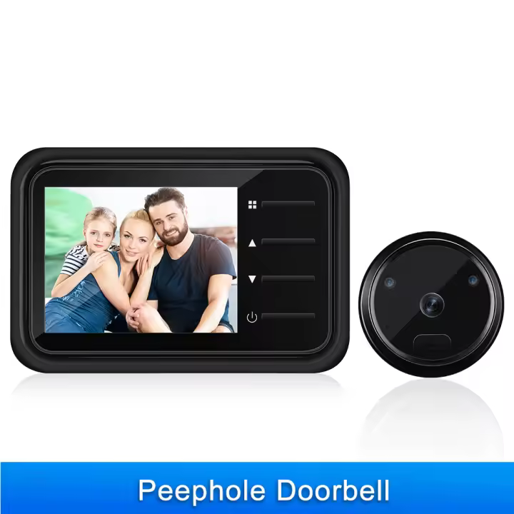 Timbre de Puerta Inteligente Elecpow con Cámara Infrarroja y Visión Nocturna LCD de 2.4 Pulgadas Almacenamiento Automático de Fotos 3 Tonos - 1