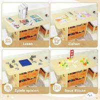 Muebles para Niños Pequeños Con 2 Sillas Espacio de Almacenamiento Juegos Preescolar - details 7