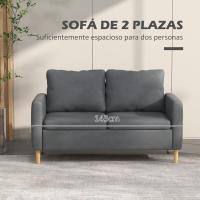 Sofá Moderno de Poliéster con 2 Bolsillos Azul Claro 200 kg de Carga Para Dormitorio Oficina - details 29