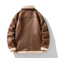 Abrigos gruesos de lana para hombre, chaquetas cómodas sencillas de Color sólido, con cuello vuelto, a la moda, novedad de invierno, 2024 - details 2