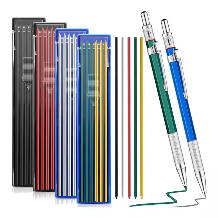 Lápices de Soldadura de Metal 2 Pcs Recargas Redondas de 48 Marcador de Soldadura para Fitter de Tubos y Cableados Suministros de Arte y Dibujo - 1