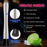 Cuchara mezcladora de cóctel de acero inoxidable, kit de herramientas para bar en casa, creación de deliciosos mojitos y otras bebidas de frutas - details 2