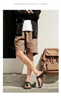 Zapatillas para hombre, zapatos informales de verano para la playa al aire libre, sandalias para caminar, cómodas, ligeras, de lujo, de diseñador, de cuero, a la moda - details 14