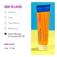 Good Molecules Protector solar mineral transparente SPF 30 Protector solar mínimo de óxido de zinc Whitecast con ácido hialurónico, seguro para arrecifes, protección UVA/UVB - Cuidado de la piel para la cara - details 3