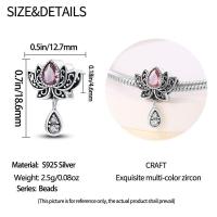Encanto Clásico de Plata Esterlina S925 - Romántico Pulsera de 3mm con Zirconio - Ideal para Joyería DIY para Mujeres - details 6