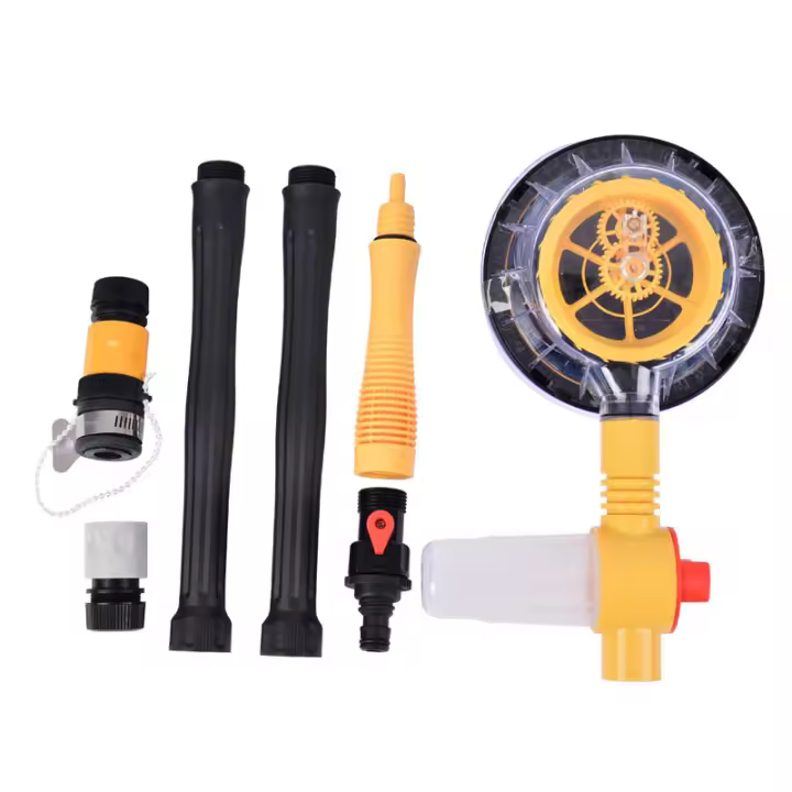 Cepillo para lavado de coches fregona para lavado de coches Kit de limpieza de coche con mango largo lavadora a presión de espuma cepillo de chenilla suave accesorios para automóviles - 1