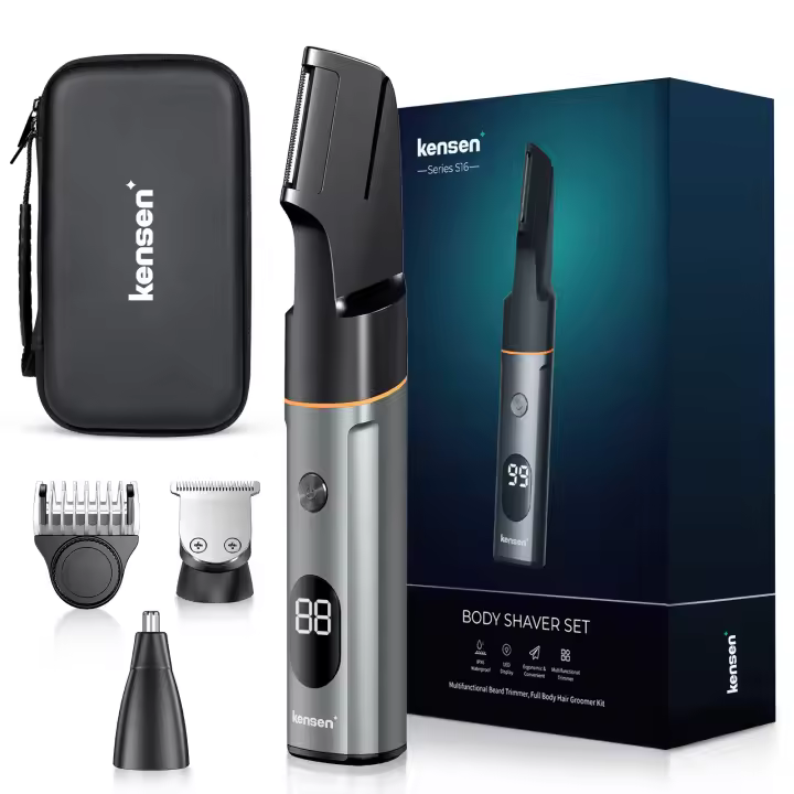 Kensen Afeitadora Profesional 3 en 1 para Hombres con Recortadora de Barba Máquina de Corte de Cabello Eléctrica IPX6 Impermeable - 1