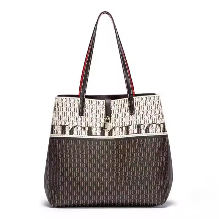 CH Bolso de mano de gran capacidad Sensación premium Commuter Moda para mujer Hombro Bolso cruzado de cuero versátil Mochila de lujo diaria de alta gama - 1