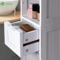 Mueble Columna de Baño, Estanterías con 2 Puertas y 1 Cajón, Estantes Ajustables Espacio - details 2