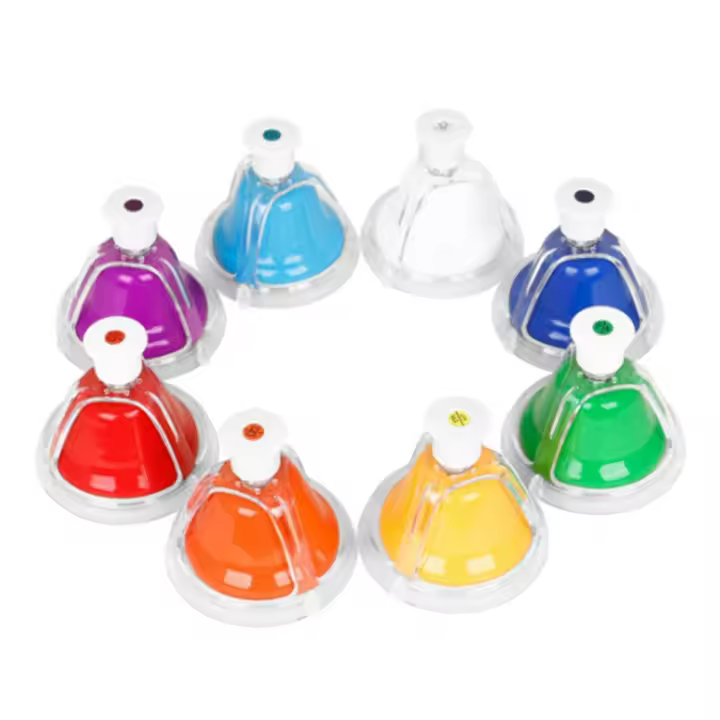 Verde - Juego de Relojes de Mano Diatónica para Niños - Campanas de Mano - Regano - 8 Piezas - 1