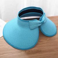 Nuevo sombrero con viseras de verano para mujer, sombreros de paja con lazo grande y ancho, gorros de protección UV para playa para mujer - details 9